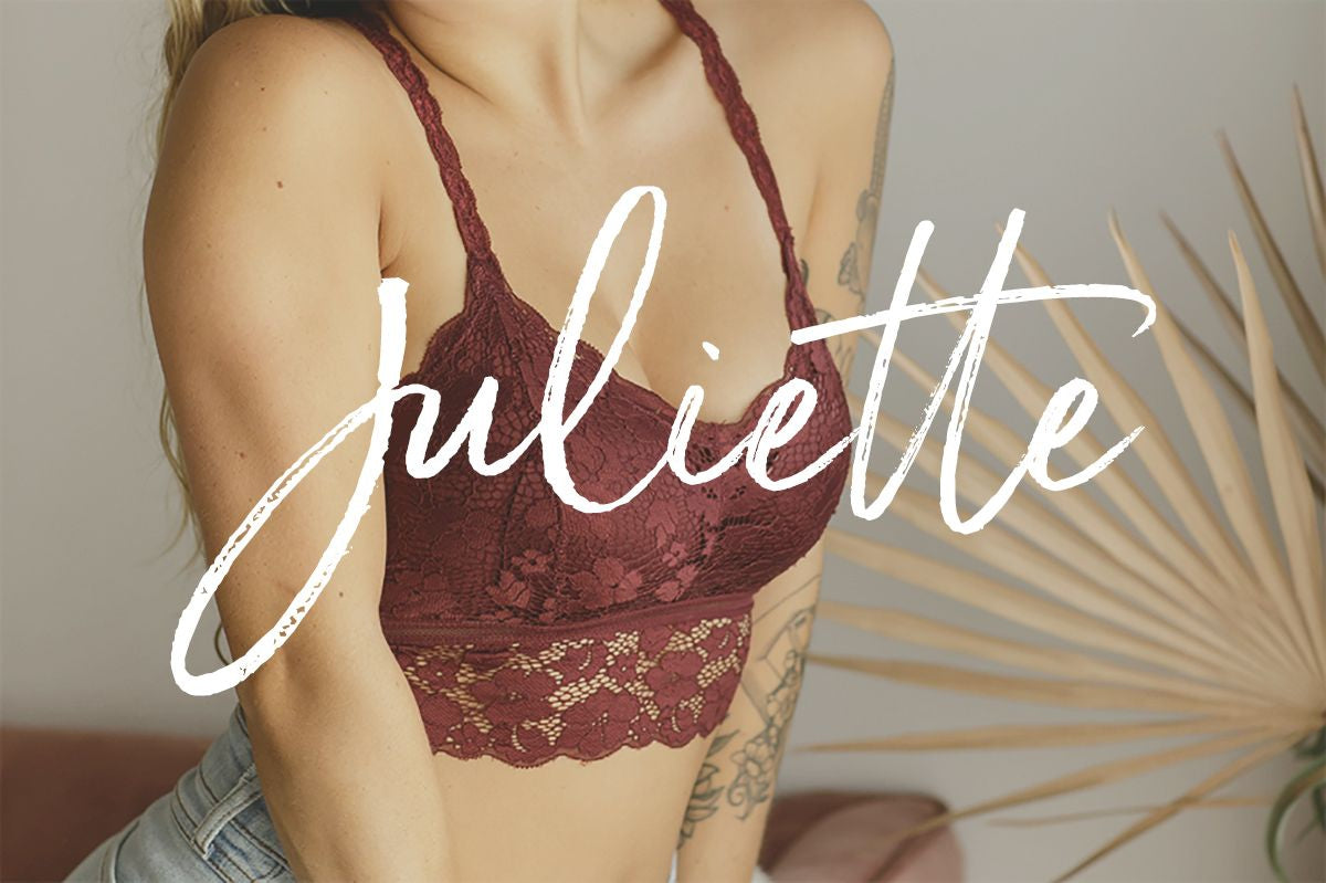 Deluxe Juliette Lace Bralette Hot Pink