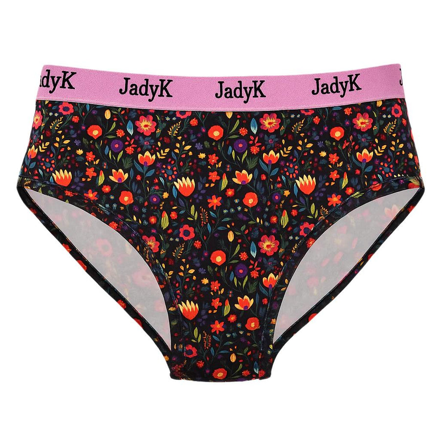 Arya DailyArmor™ Featuring Arya Curvelock™ Technology + AquaShield™ Protection Briefs Collection| Fiesta Floral | JadyK