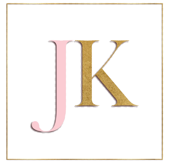 JadyK pink and gold JK monogram