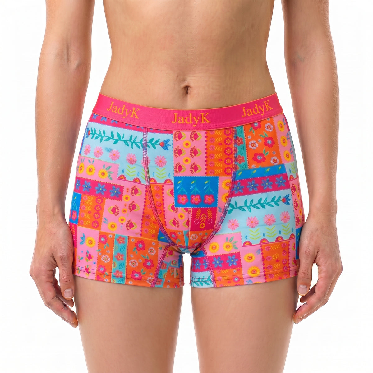 Arya AirFlex™ Boxers | CloudMove™ Fabric Featuring BreatheFlex™ Technology | Patchwork Petals | JadyK By JadyK