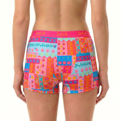 Arya AirFlex™ Boxers | CloudMove™ Fabric Featuring BreatheFlex™ Technology | Patchwork Petals | JadyK By JadyK