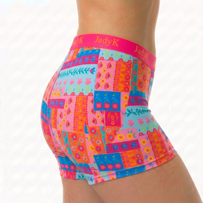 Arya AirFlex™ Boxers | CloudMove™ Fabric Featuring BreatheFlex™ Technology | Patchwork Petals | JadyK By JadyK