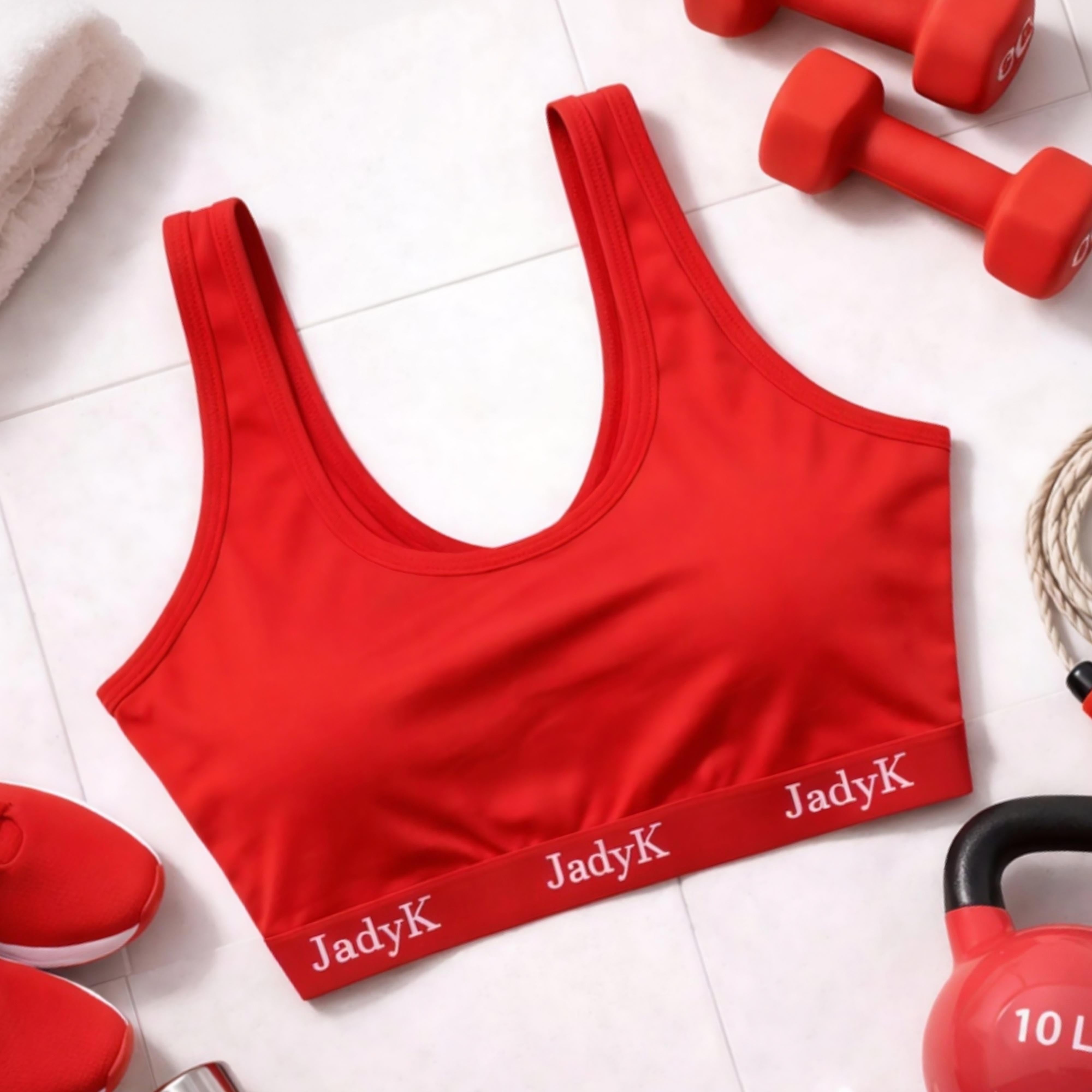 Arya Bralette with Helping Hands™ Padding | Red | JadyK By JadyK