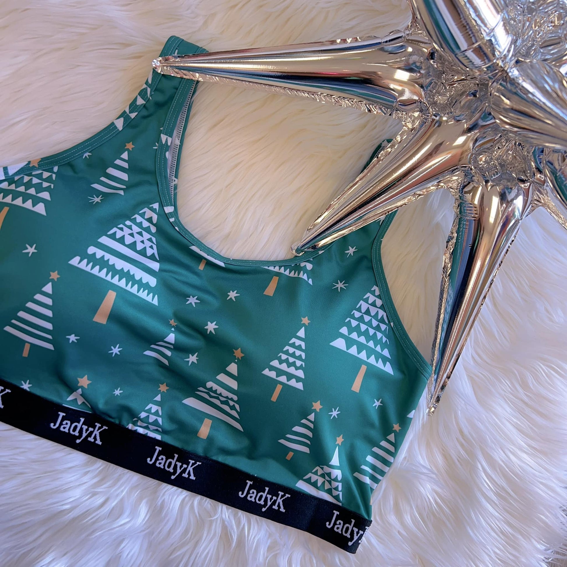 Arya Christmas Print Sport Bralette (Free) By JadyK