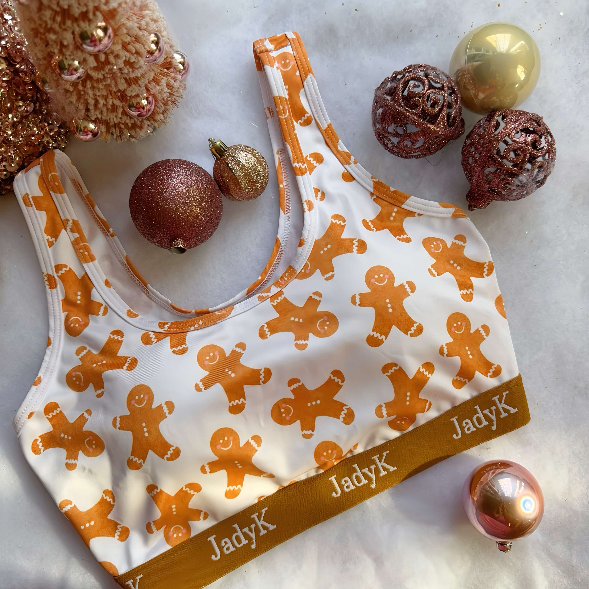 Arya Christmas Print Sport Bralette (Free) By JadyK