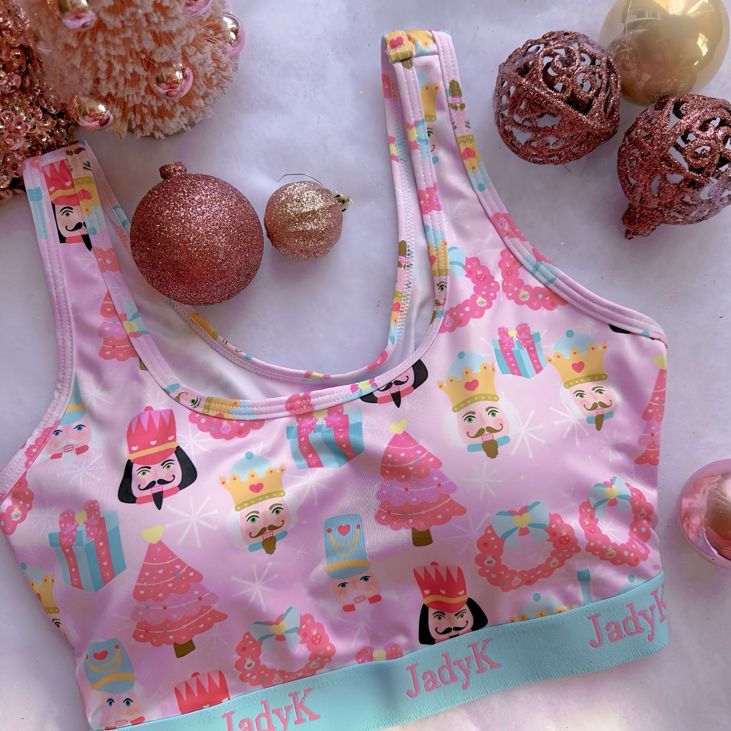 Arya Christmas Print Sport Bralette (Free) By JadyK