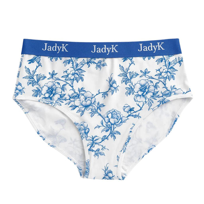 Arya DailyArmor™ Featuring Arya Curvelock™ Technology + AquaShield™ Protection Briefs Collection| Blue Floral | JadyK By JadyK