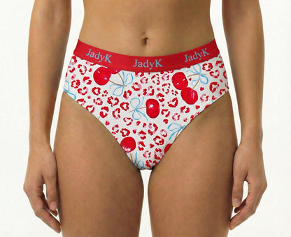 Arya DailyArmor™ Featuring Arya Curvelock™ Technology + AquaShield™ Protection Briefs Collection | Cherry Leopard | JadyK By JadyK