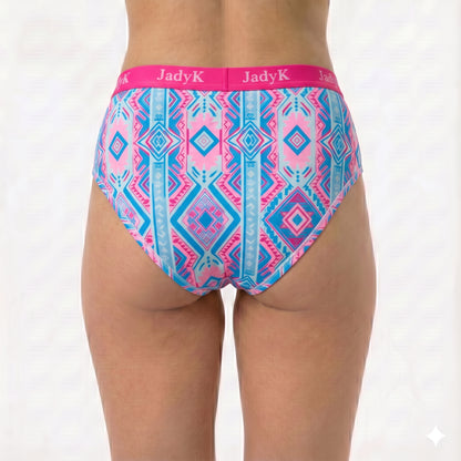 Arya DailyArmor™ Featuring Arya Curvelock™ Technology + AquaShield™ Protection Briefs Collection | Coastal Aztec| JadyK By JadyK