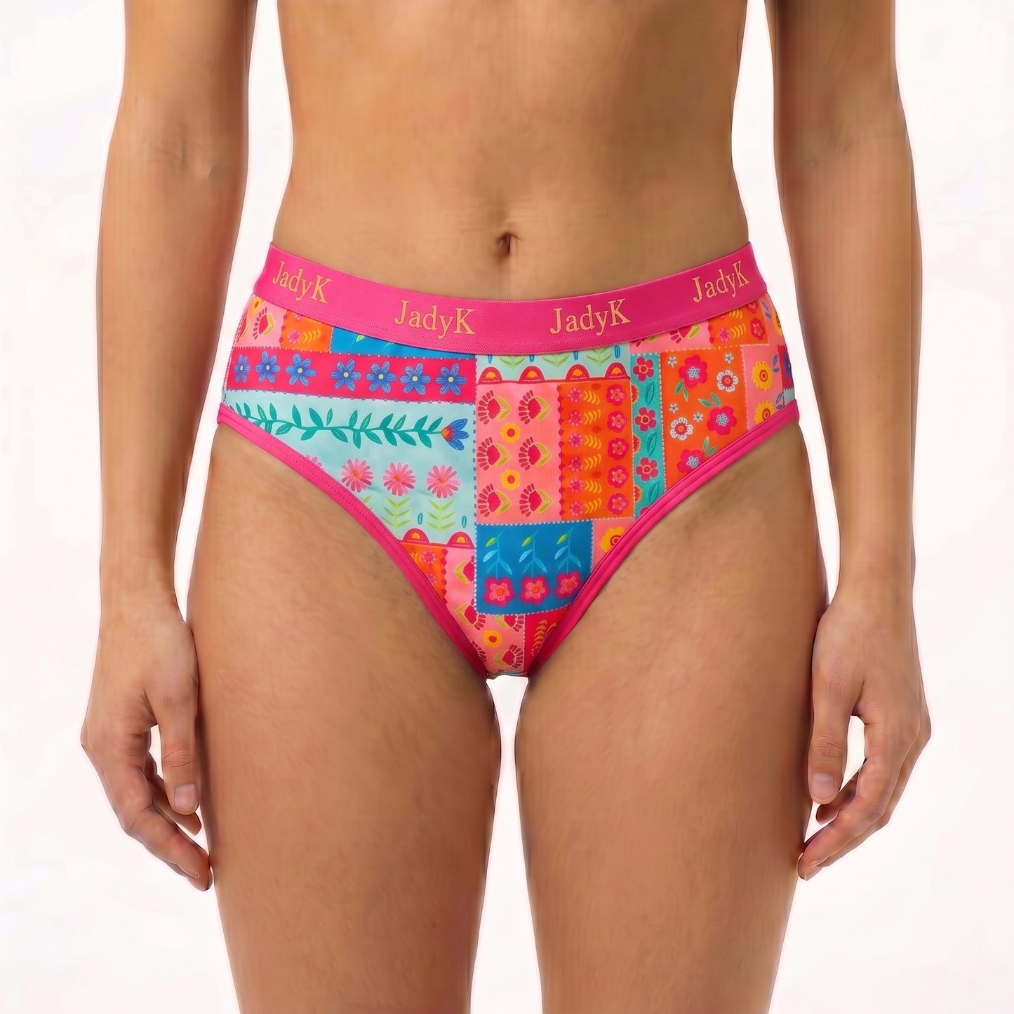 Arya DailyArmor™ Featuring Arya Curvelock™ Technology + AquaShield™ Protection Briefs Collection | Patchwork Petals | JadyK By JadyK