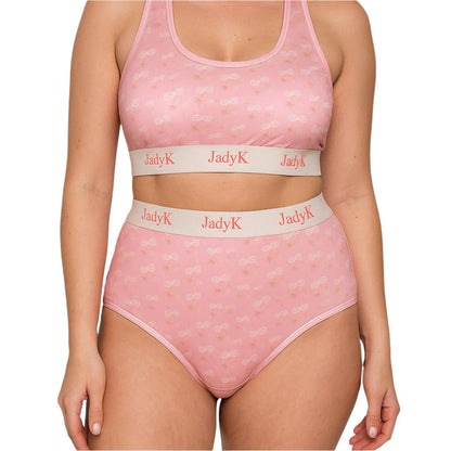 Arya DailyArmor™ Featuring Arya Curvelock™ Technology + AquaShield™ Protection Briefs Collection| Pink Bows | JadyK By JadyK