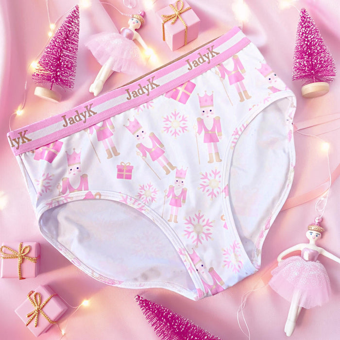 Arya DailyArmor™ Featuring Arya Curvelock™ Technology + AquaShield™ Protection Briefs Collection| Pink Nutcrackers | JadyK By JadyK