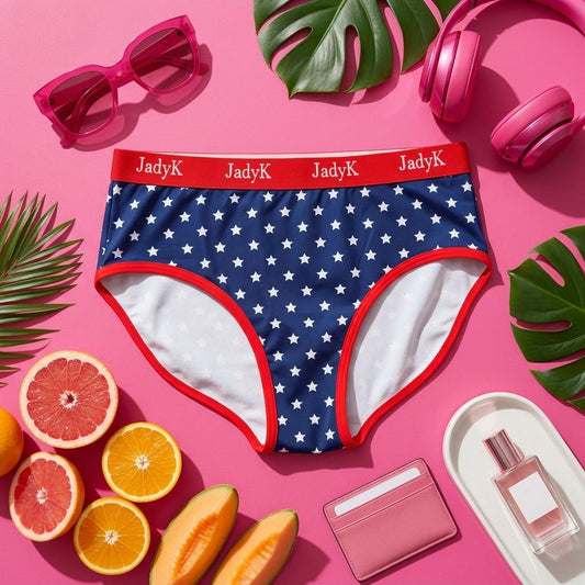 Arya DailyArmor™ Featuring Arya Curvelock™ Technology + AquaShield™ Protection Briefs Collection | Stars | JadyK By JadyK