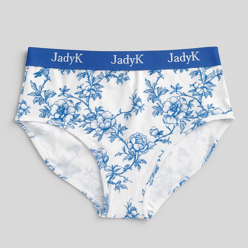 Arya Hip Hugging Briefs| Blue Floral | JadyK By JadyK