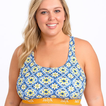 Arya Printed Bralette Collection | Blue Amalfi | JadyK By JadyK
