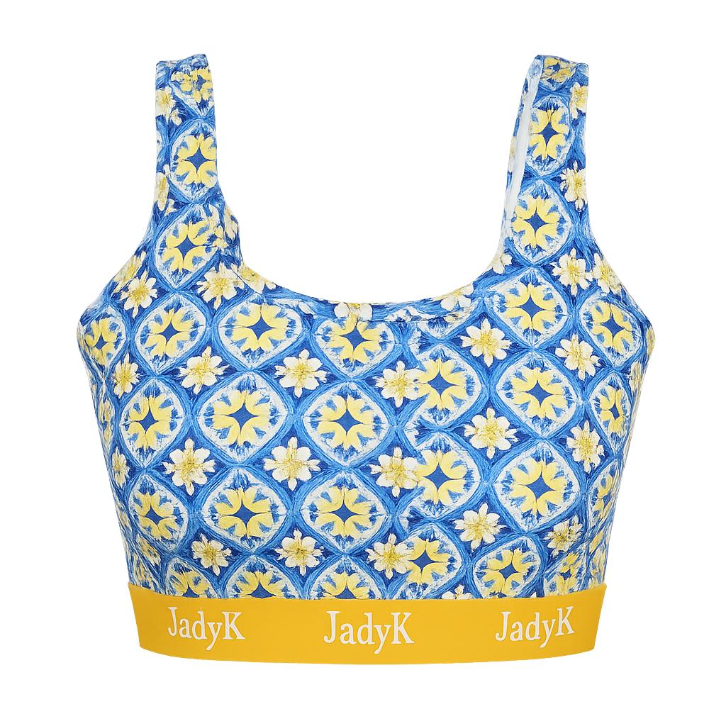 Arya Printed Bralette Collection | Blue Amalfi | JadyK By JadyK