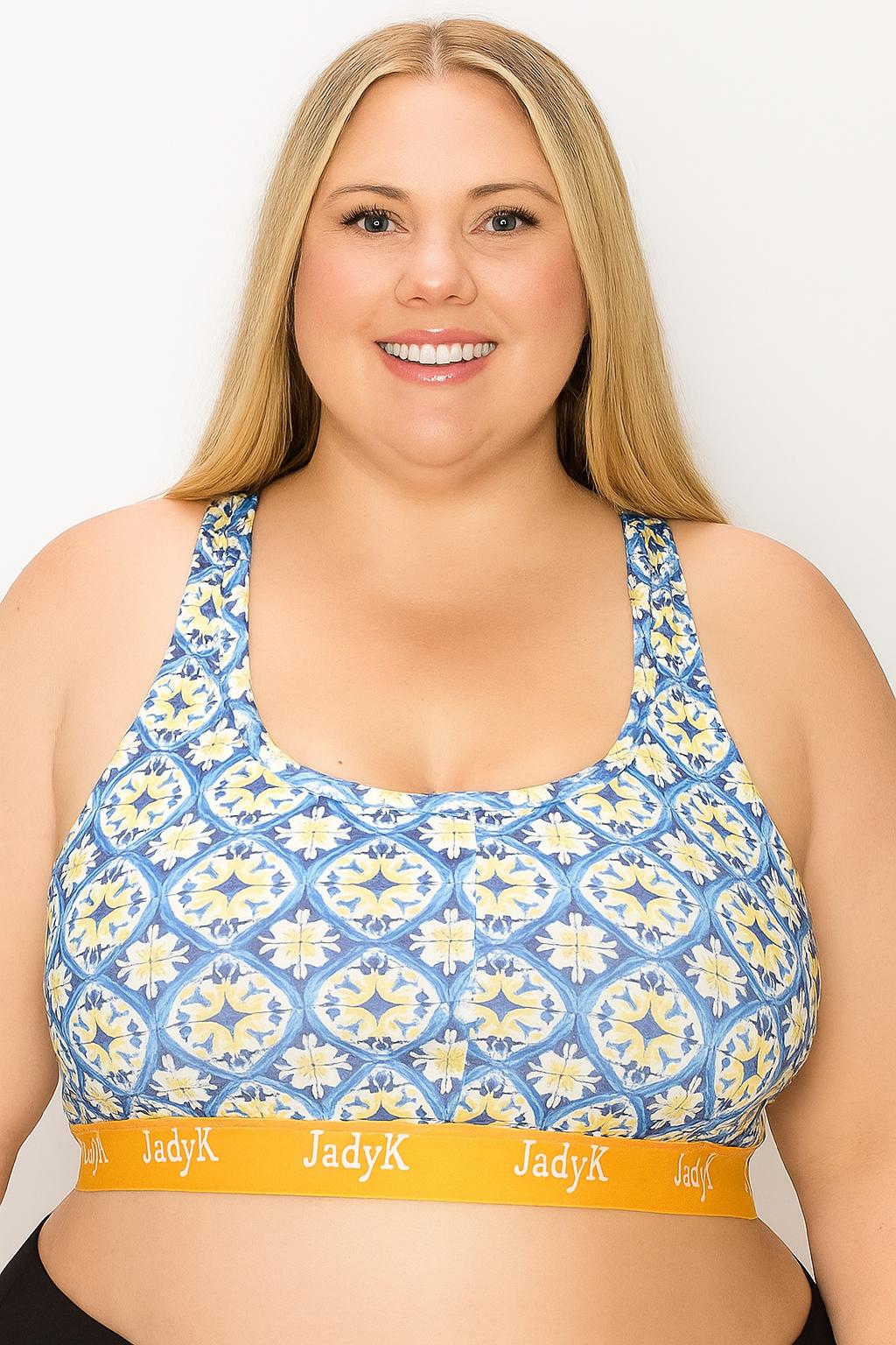 Arya Printed Bralette Collection | Blue Amalfi | JadyK By JadyK
