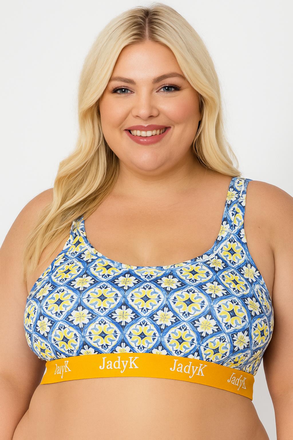 Arya Printed Bralette Collection | Blue Amalfi | JadyK By JadyK