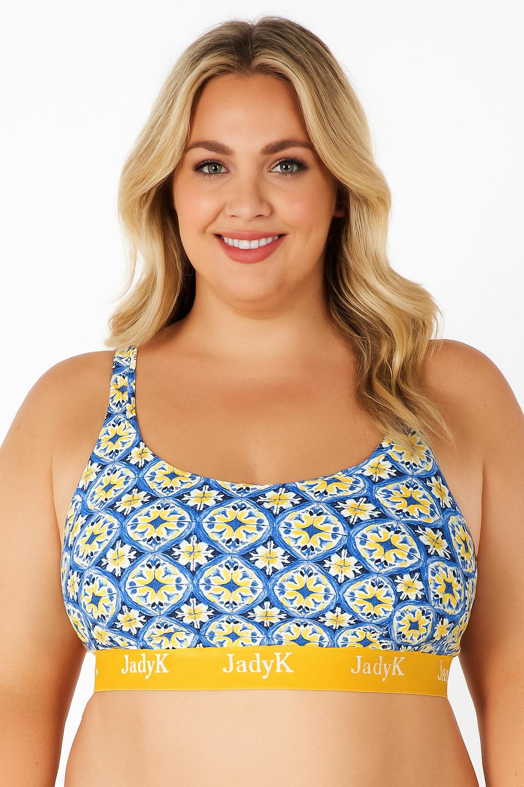 Arya Printed Bralette Collection | Blue Amalfi | JadyK By JadyK