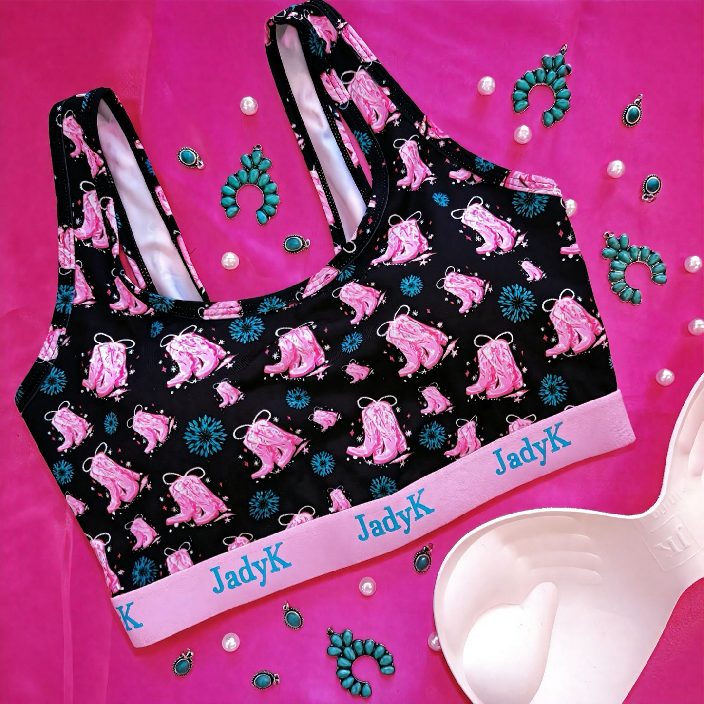 Arya Printed Bralette Collection | Cowgirl Boots | JadyK By JadyK