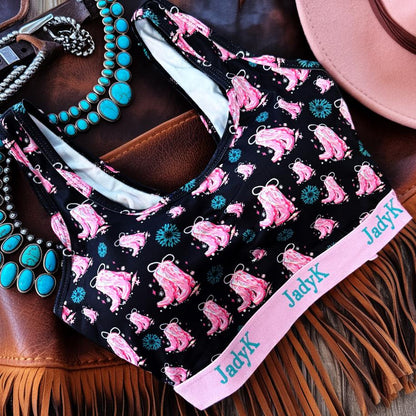 Arya Printed Bralette Collection | Cowgirl Boots | JadyK By JadyK