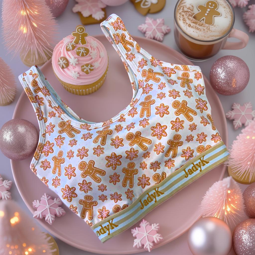 Arya Printed Bralette Collection | Pale Pink Gingerbread| JadyK By JadyK