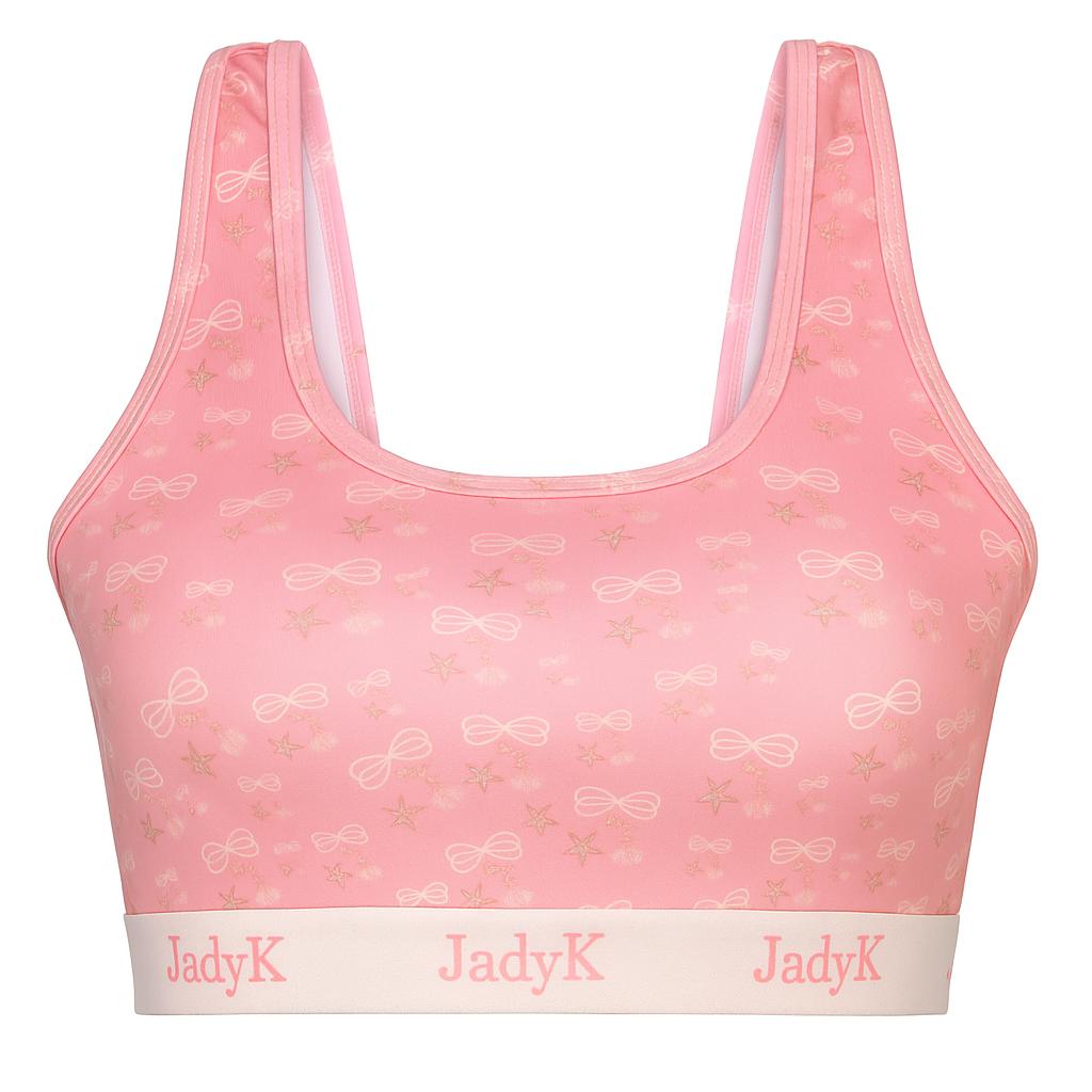 Arya Printed Bralette Collection | Pink Bows | JadyK By JadyK