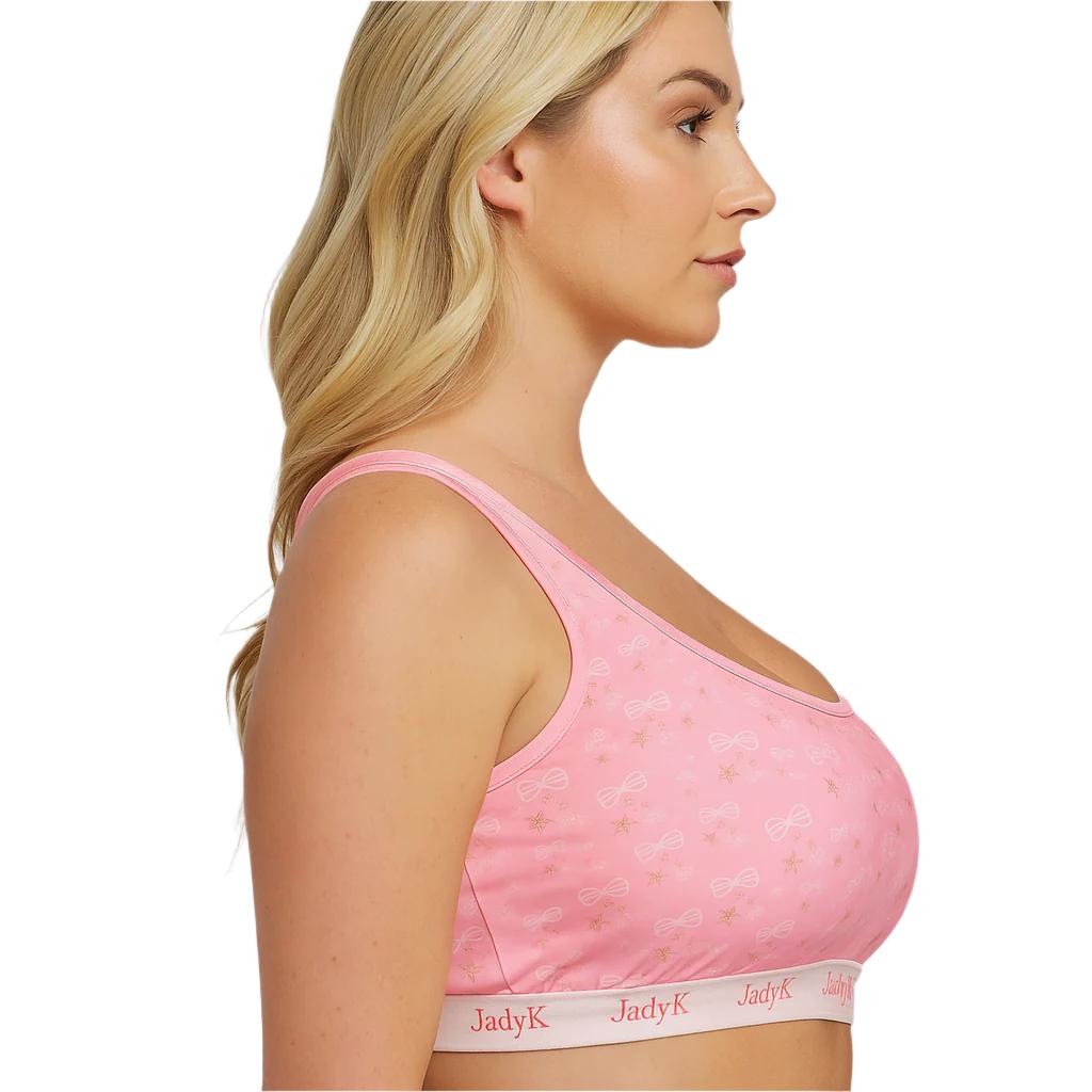 Arya Printed Bralette Collection | Pink Bows | JadyK By JadyK