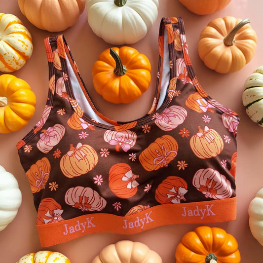 Arya Printed Bralette Collection | Pumpkins | JadyK By JadyK