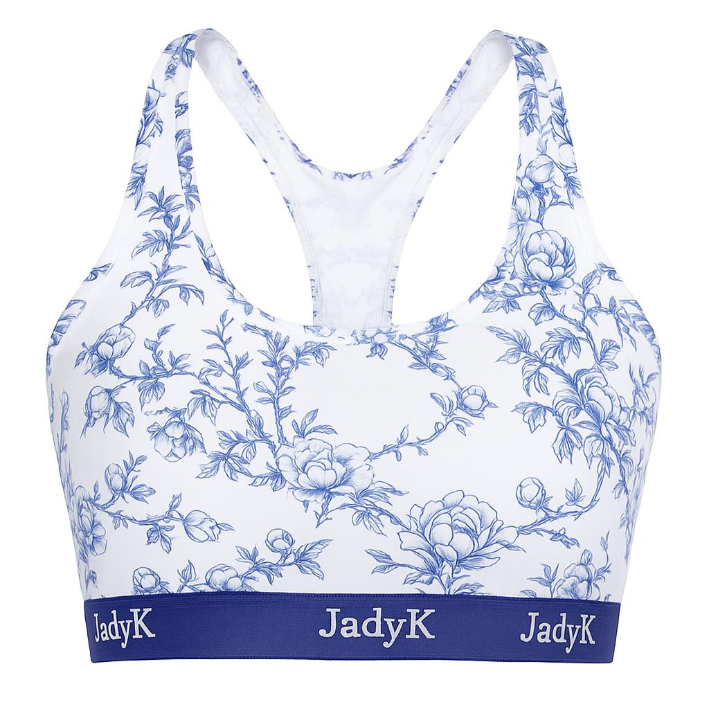 Arya Racerback Bralette | Blue Floral | JadyK By JadyK