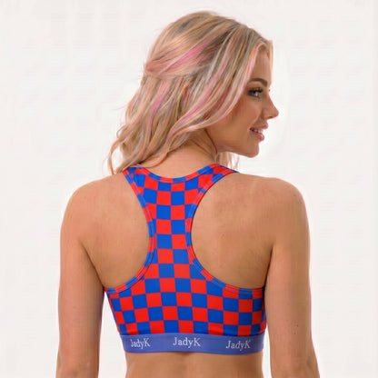 Arya Racerback DailyArmor™ Featuring Helping Hands™ Padding Technology + AquaShield™ Protection |Checkers| JadyK By JadyK