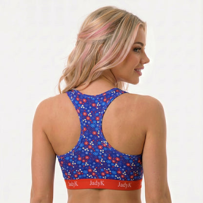 Arya Racerback DailyArmor™ Featuring Helping Hands™ Padding Technology + AquaShield™ Protection |Fireworks| JadyK By JadyK