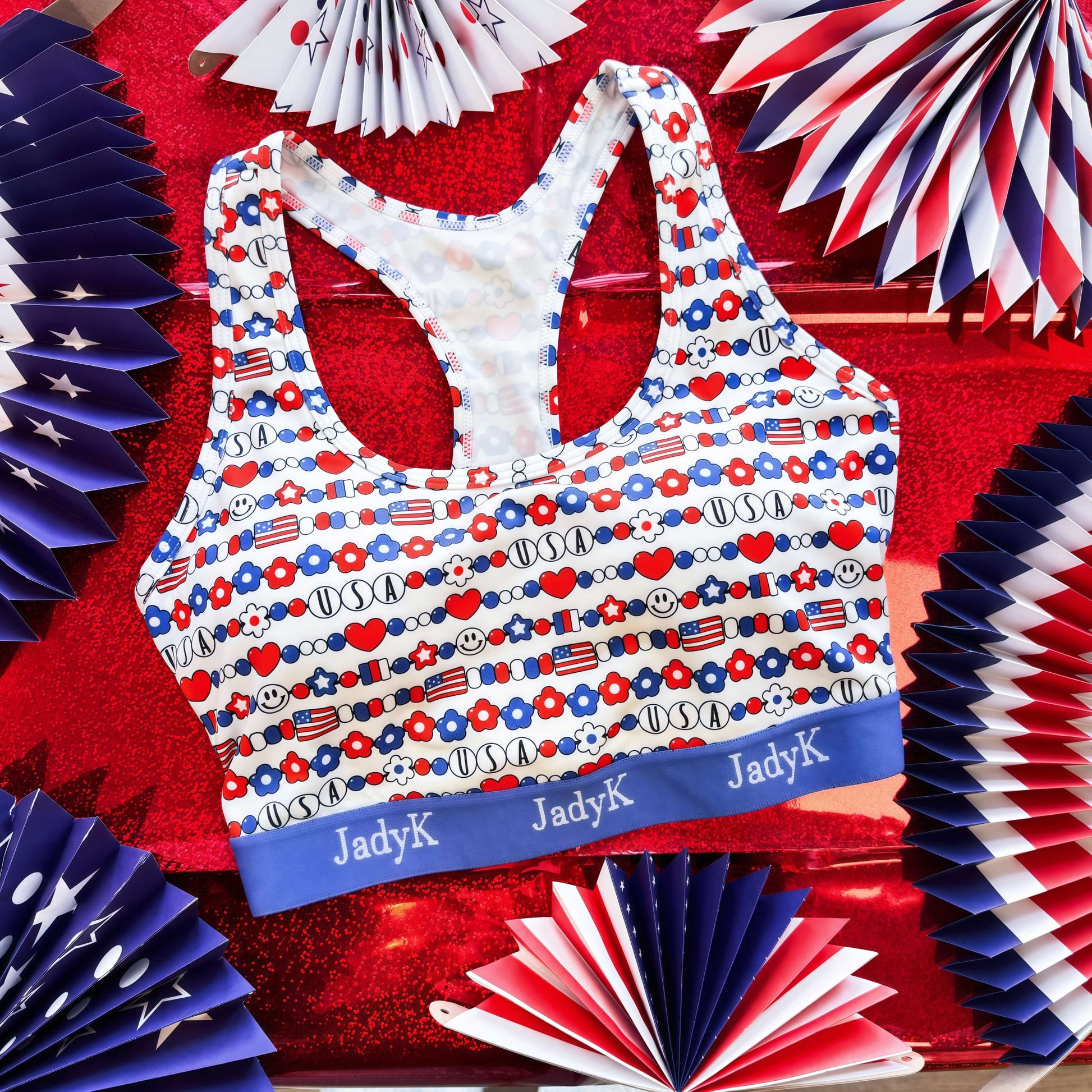 Arya Racerback Patriotic Bralette | Limited Edition | JadyK By JadyK