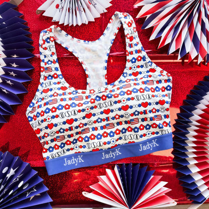 Arya Racerback Patriotic Bralette | Limited Edition | JadyK By JadyK