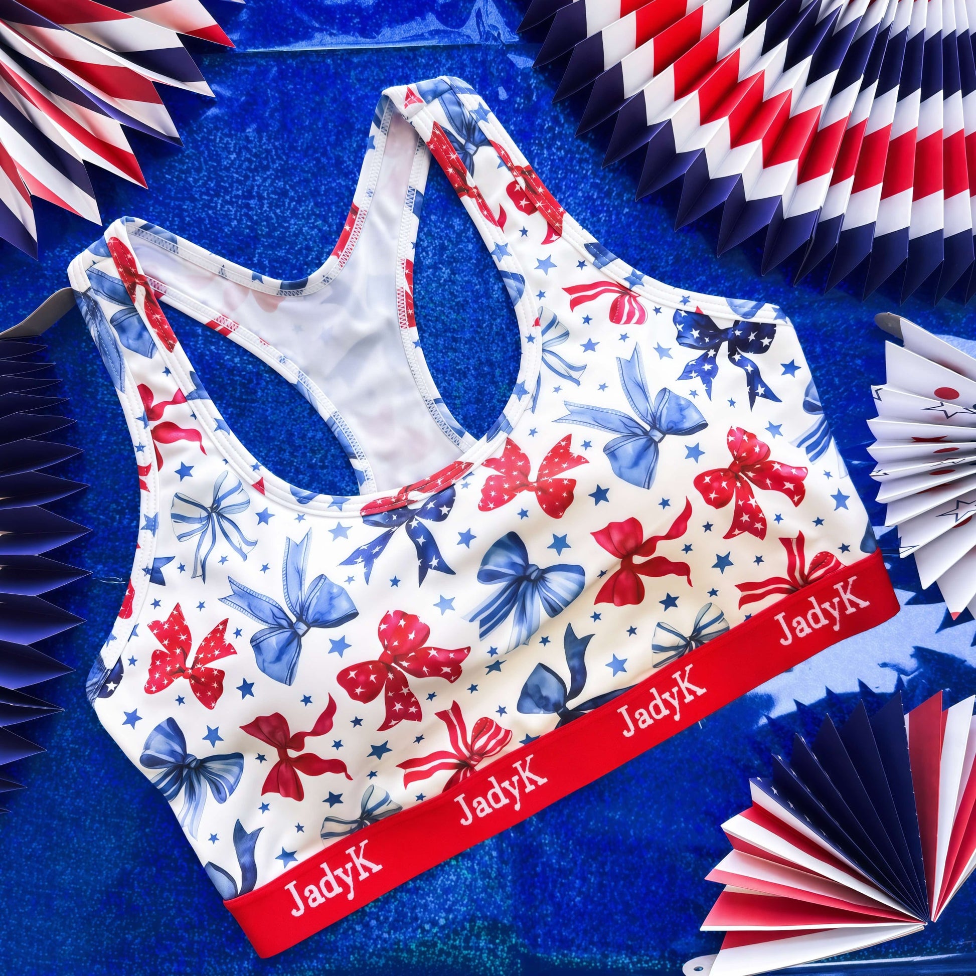 Arya Racerback Patriotic Bralette | Limited Edition | JadyK By JadyK