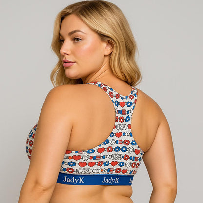 Arya Racerback Patriotic Bralette | Limited Edition | JadyK By JadyK