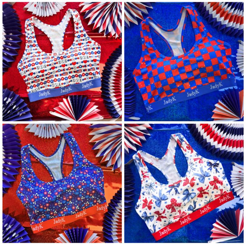 Arya Racerback Patriotic Bralette | Limited Edition | JadyK By JadyK