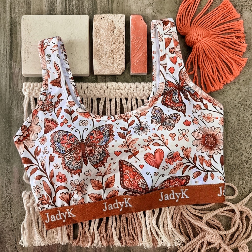 Arya Scoopneck DailyArmor™ Featuring Helping Hands™ Padding Technology + AquaShield™ Protection |Fall Flowers| JadyK By JadyK