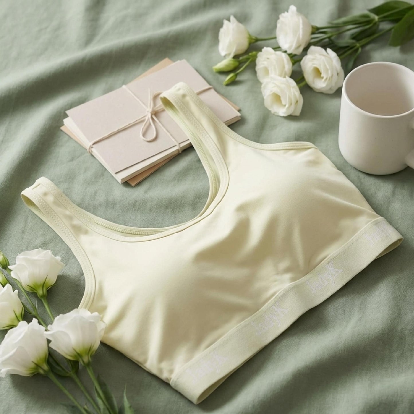Arya Scoopneck DailyArmor™ Featuring Helping Hands™ Padding Technology + AquaShield™ Protection |Green| JadyK By JadyK