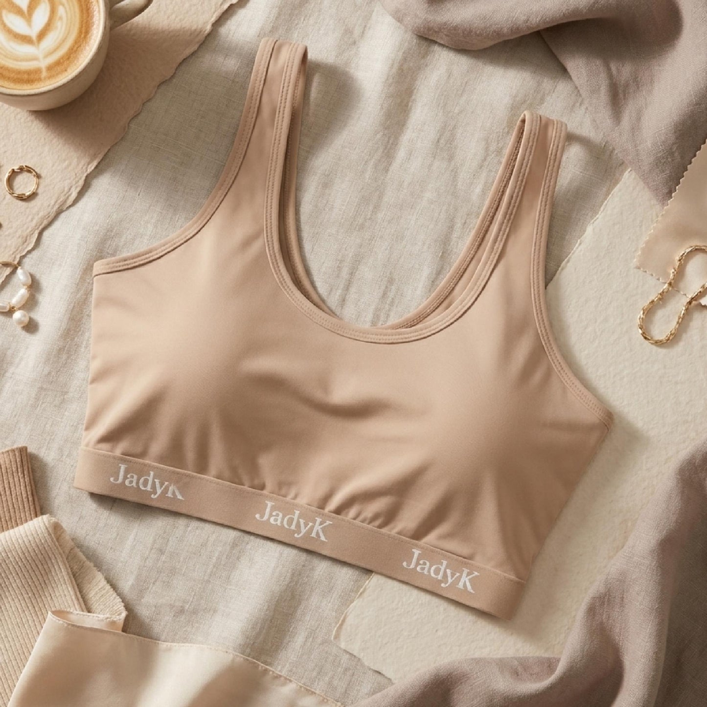 Arya Scoopneck DailyArmor™ Featuring Helping Hands™ Padding Technology + AquaShield™ Protection |Nude| JadyK By JadyK