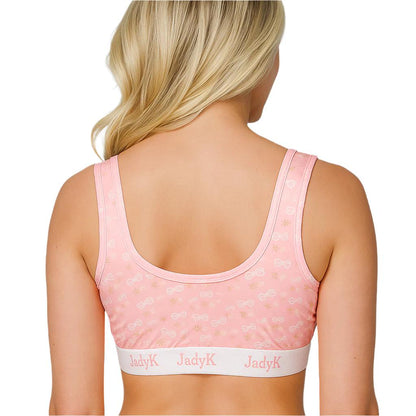 Arya Scoopneck DailyArmor™ Featuring Helping Hands™ Padding Technology + AquaShield™ Protection |Pink Bows| JadyK By JadyK