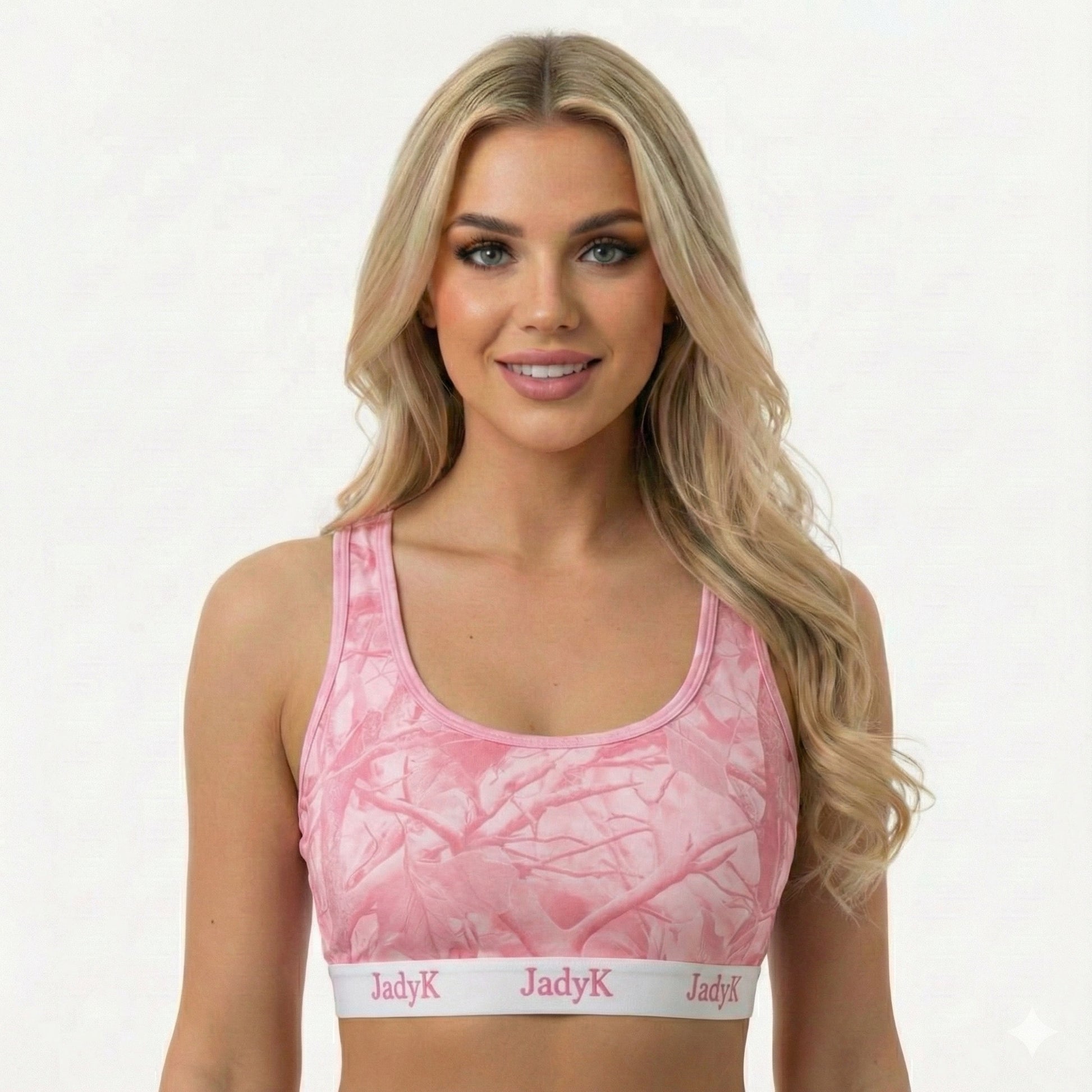 Arya Scoopneck DailyArmor™ Featuring Helping Hands™ Padding Technology + AquaShield™ Protection |Pink Camo| JadyK By JadyK