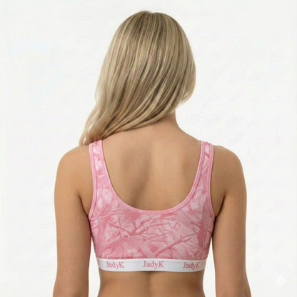 Arya Scoopneck DailyArmor™ Featuring Helping Hands™ Padding Technology + AquaShield™ Protection |Pink Camo| JadyK By JadyK