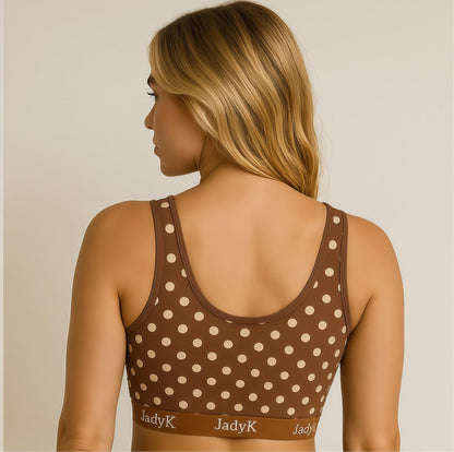 Arya Scoopneck DailyArmor™ Featuring Helping Hands™ Padding Technology + AquaShield™ Protection |Polka Dot| JadyK By JadyK