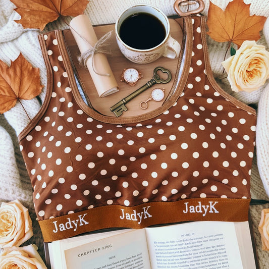 Arya Scoopneck DailyArmor™ Featuring Helping Hands™ Padding Technology + AquaShield™ Protection |Polka Dot| JadyK By JadyK