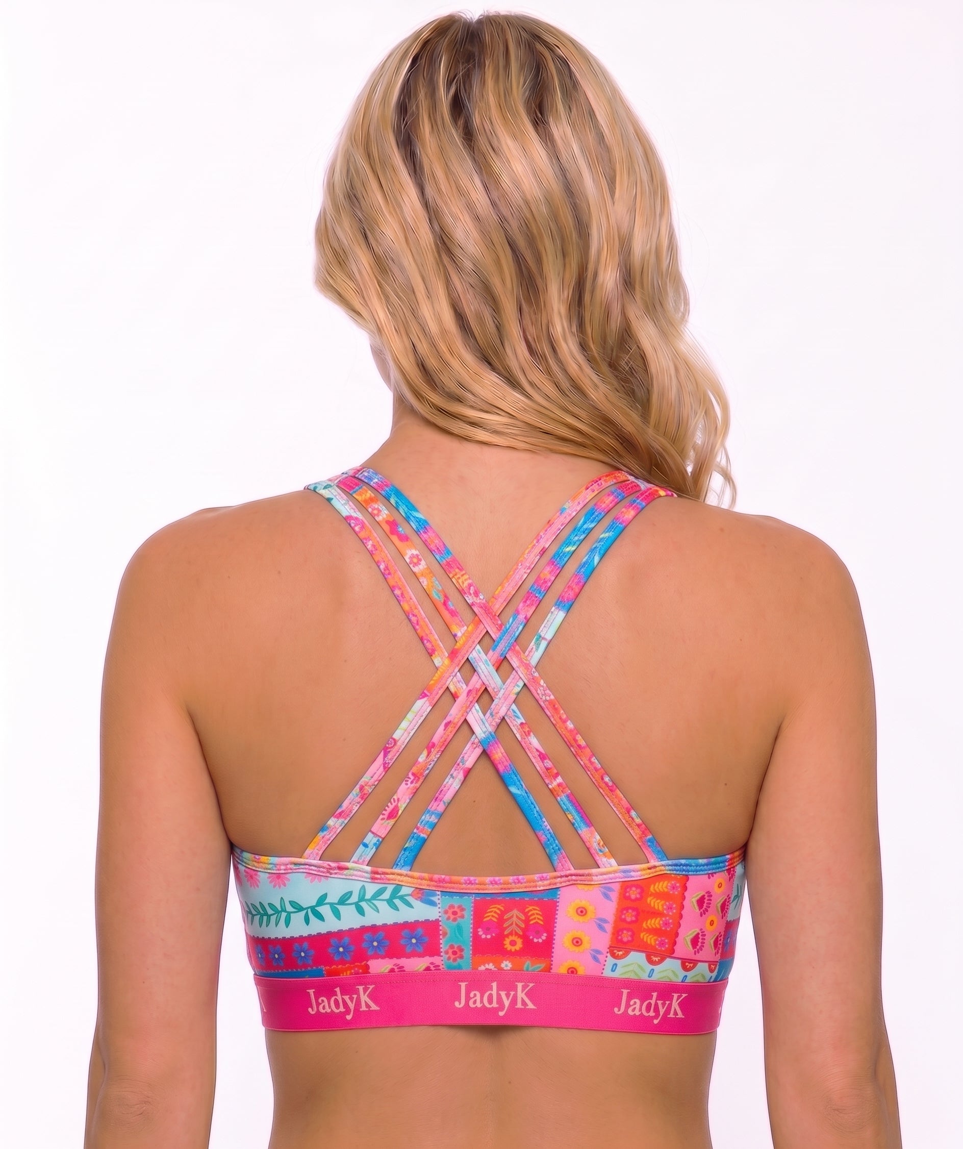 Arya Triple Cross DailyArmor™ Featuring Helping Hands™ Padding Technology + AquaShield™ Protection | Patchwork Petals | JadyK By JadyK