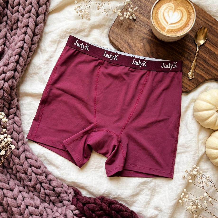 Arya VersaCore™ Boxers |Comfort Compartment™ Featuring WingLock™ Stabilizer | Merlot Red | JadyK By JadyK