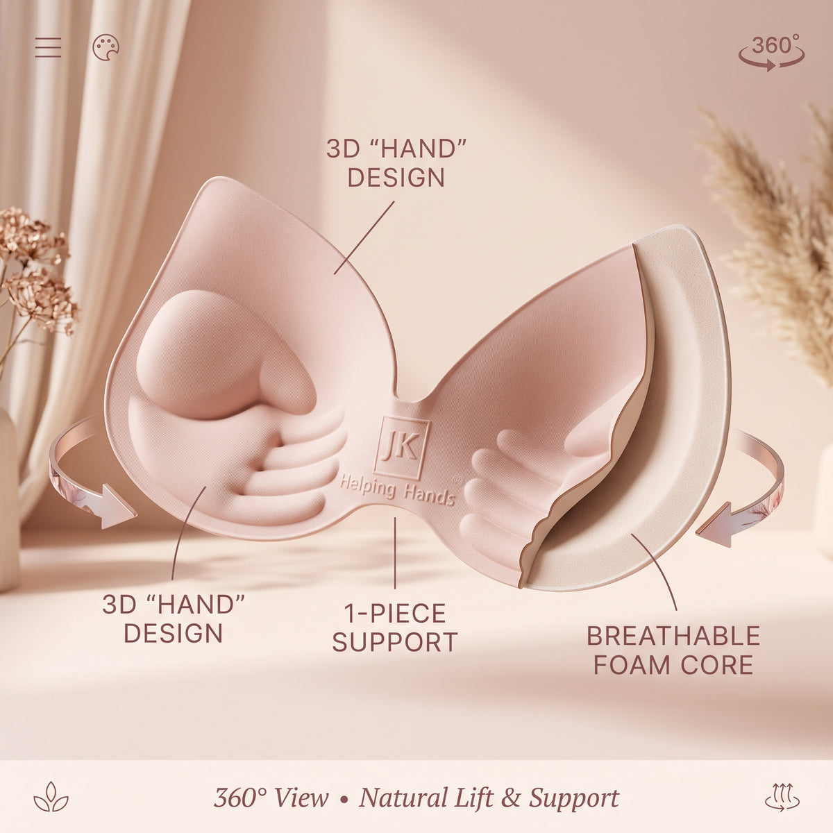 Helping Hands™ One-Piece Replacement Bra Padding | JadyK By JadyK