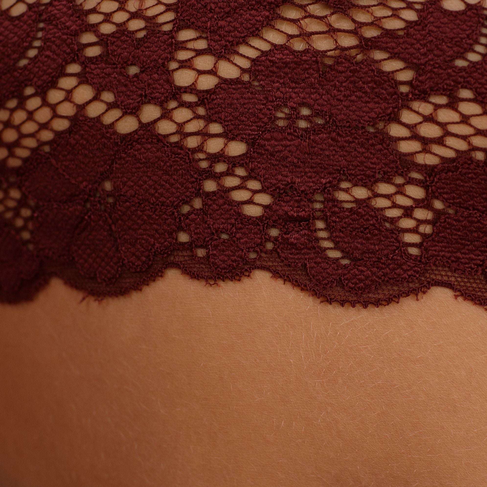 burgundy floral lace bralette - 3x – FatCycled