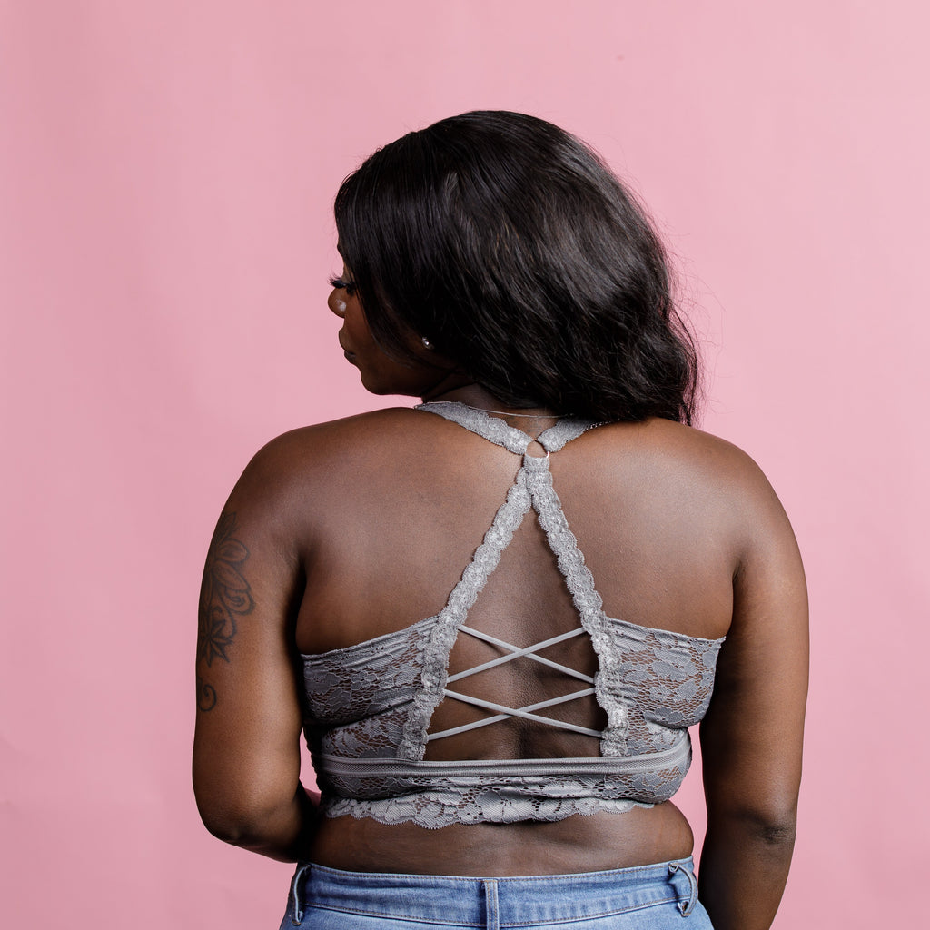 JadyK Full Size Crisscross Lace Bralette – Authentically Radd